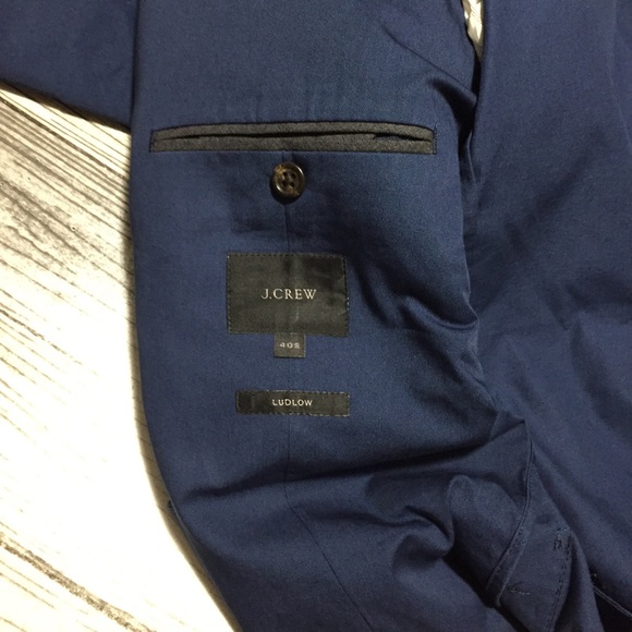 J Crew Ludlow Cotton Blazer Men’s 40S Blue 2 Button Larusmiani - Picture 9 of 11